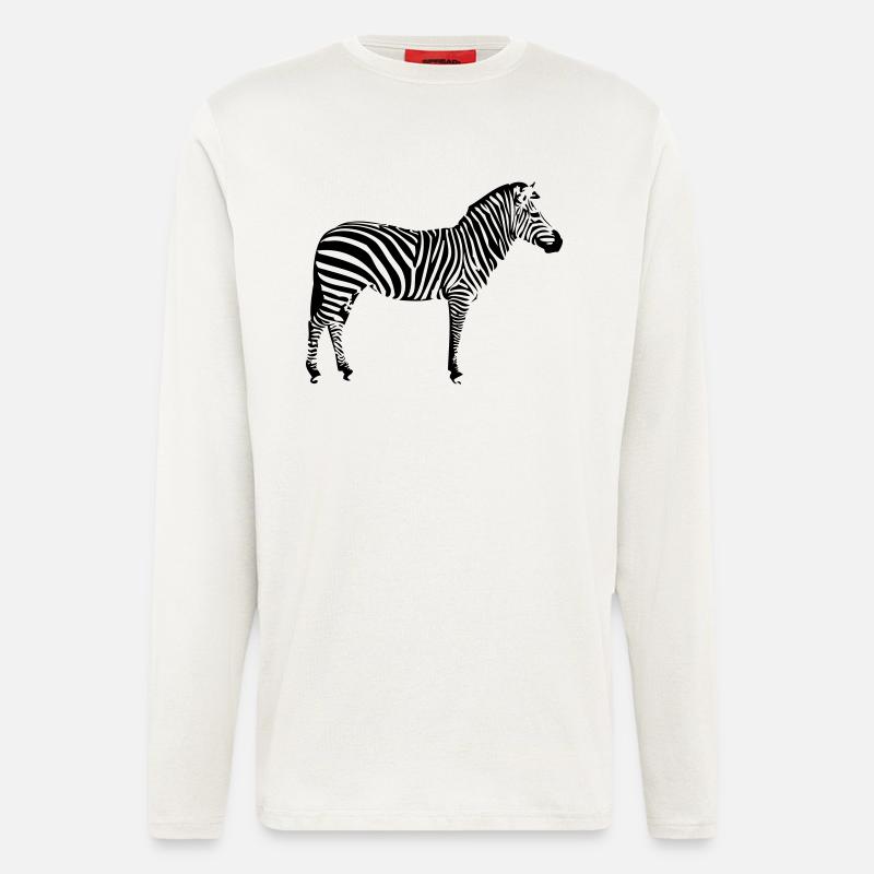 Zebra 1 - Langarmshirt - made by SPREAD  - OFF WHITE