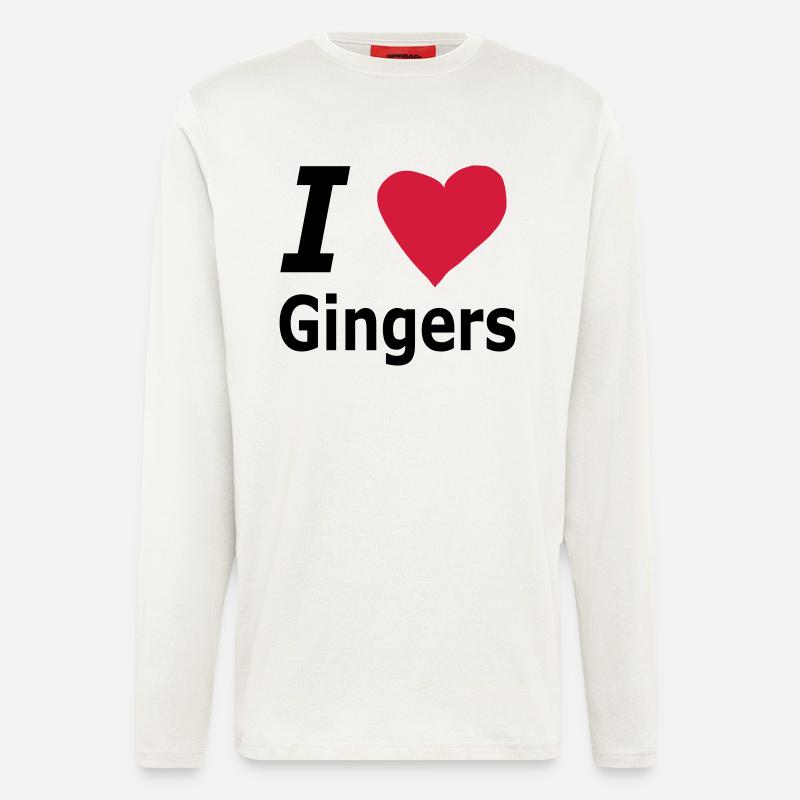 I love Gingers - Langarmshirt - made by SPREAD  - OFF WHITE