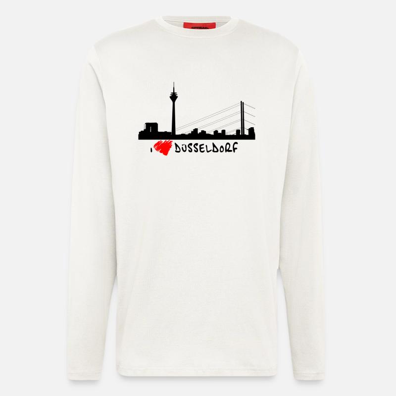 I love Dusseldorf - Longsleeve - made by SPREAD  - OFF WHITE