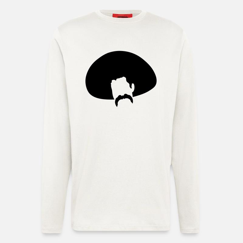 Mexikanischen Hut Schnurrbart mustache5 - Langarmshirt - made by SPREAD  - OFF WHITE