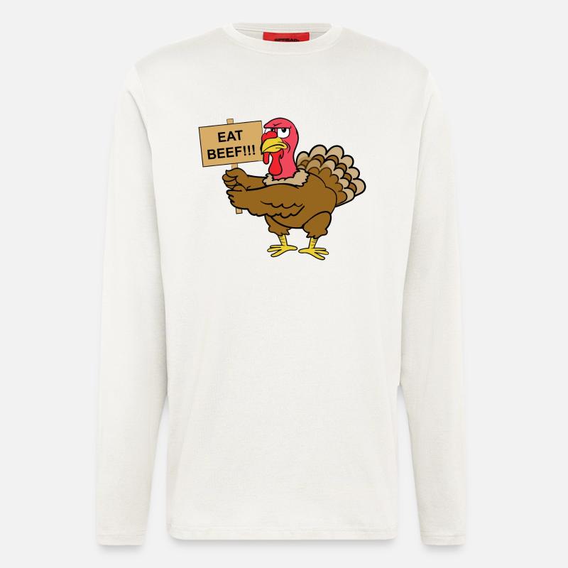 Thanksgiving Truthahn Pute - Langarmshirt - made by SPREAD  - OFF WHITE