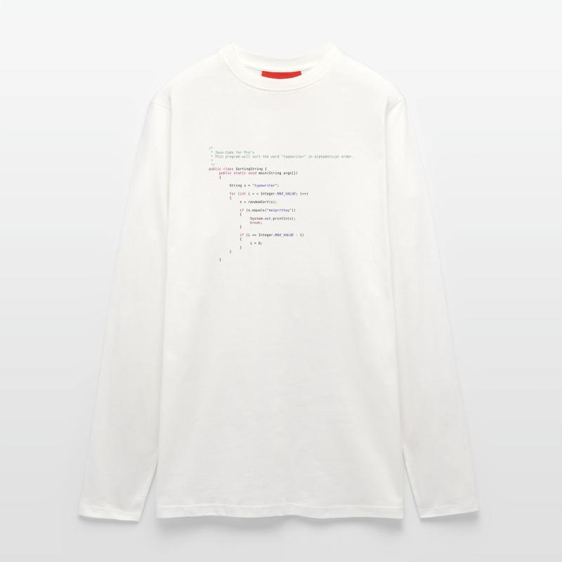 lustiger Java Code zum Sortieren Langarmshirt - made by SPREAD 