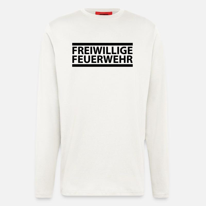 freiwillige feuerwehr - Langarmshirt - made by SPREAD  - OFF WHITE