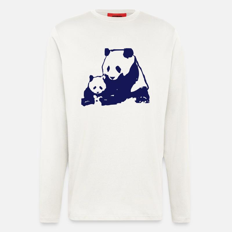 panda - Langarmshirt - made by SPREAD  - OFF WHITE