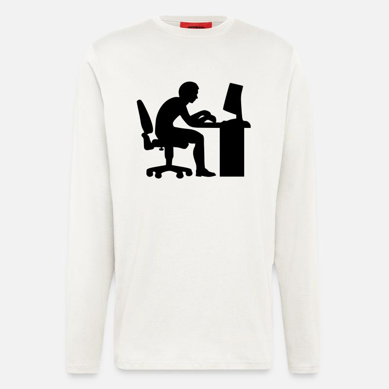 Office computer - Longsleeve - made by SPREAD  - OFF WHITE