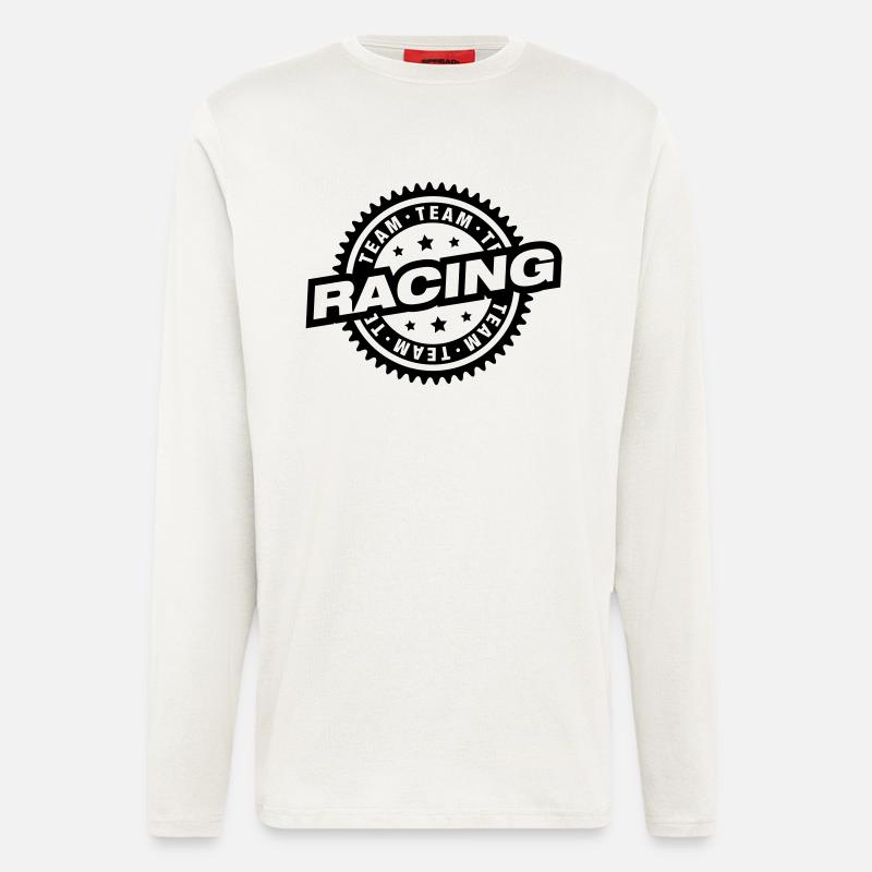 racing_team_logo_ty1 - Langarmshirt - made by SPREAD  - OFF WHITE