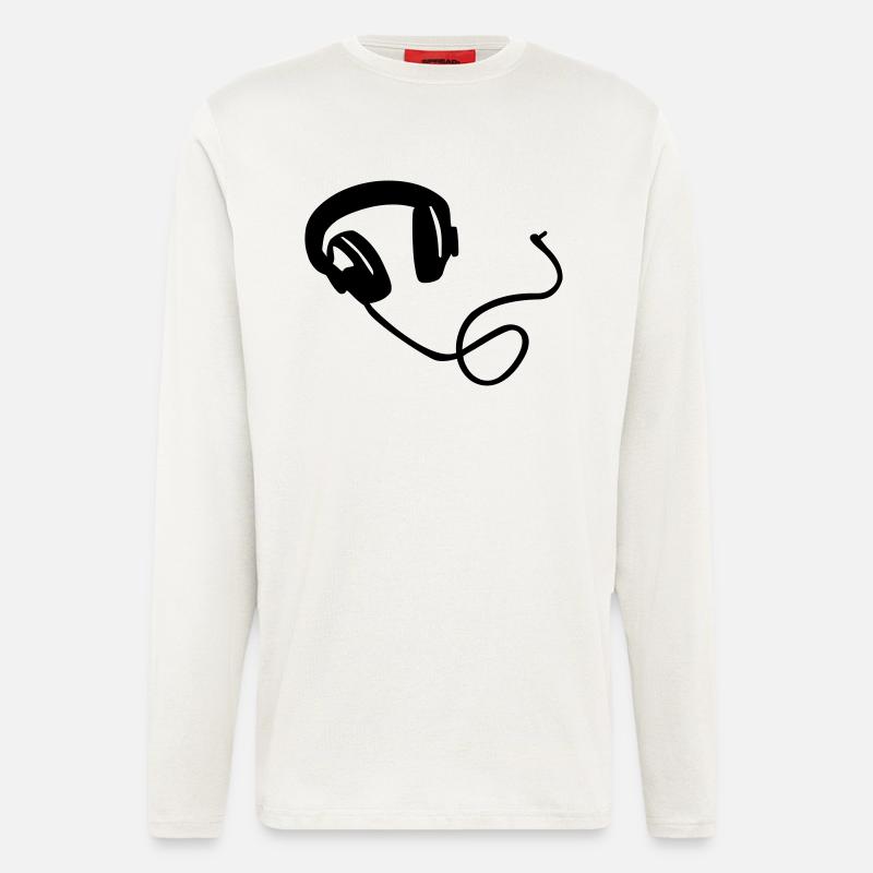 Kopfhörer - Langarmshirt - made by SPREAD  - OFF WHITE