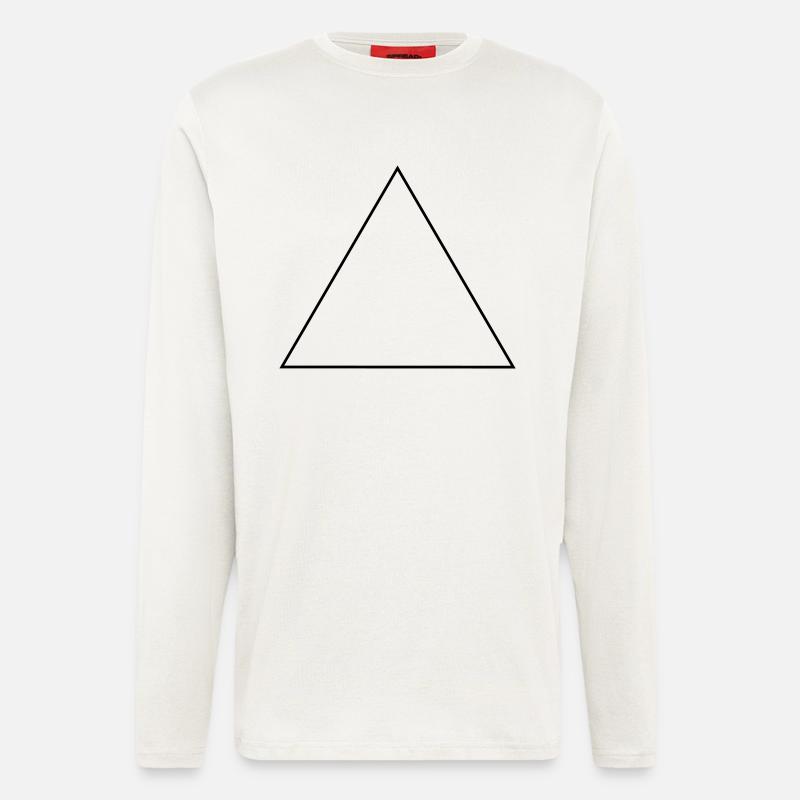 Triangle / / isocèle équilatéral / / cadre - Manches longues bio décontracté fabriqué en UE - OFF WHITE