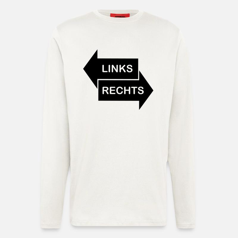 Links - Rechts - Langarmshirt - made by SPREAD  - OFF WHITE