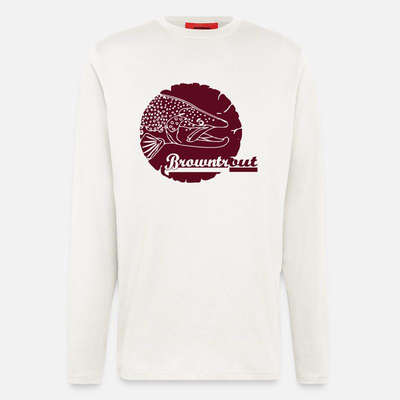 browntrout Emblem - Langarmshirt - made by SPREAD  - OFF WHITE