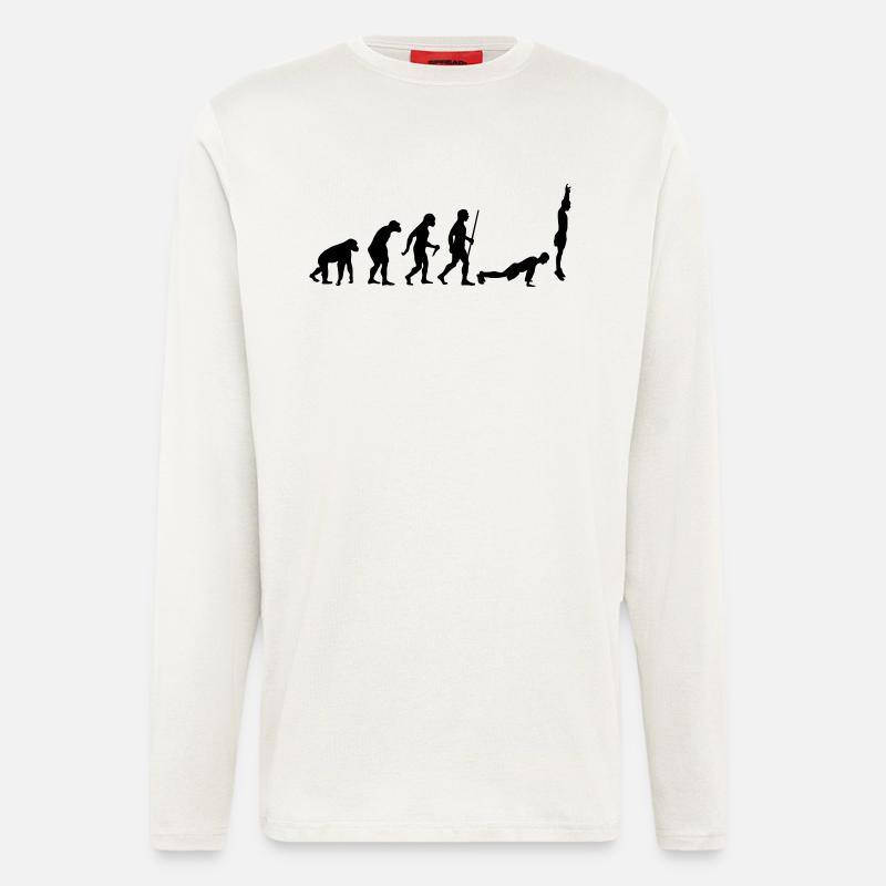 Evolution Burpee - Longsleeve - made by SPREAD  - OFF WHITE