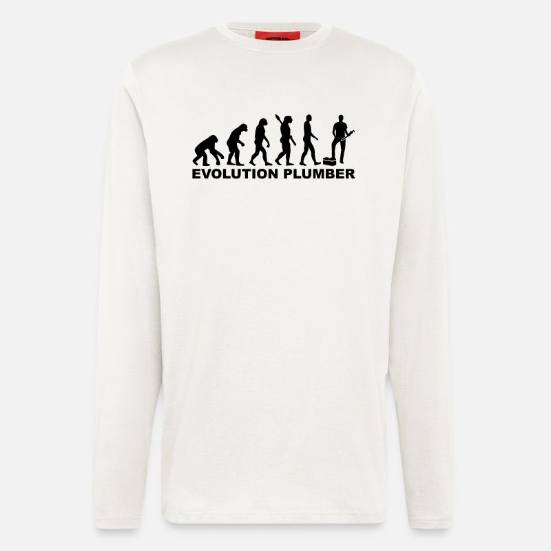 Evolution Plumber - Longsleeve - made by SPREAD  - OFF WHITE