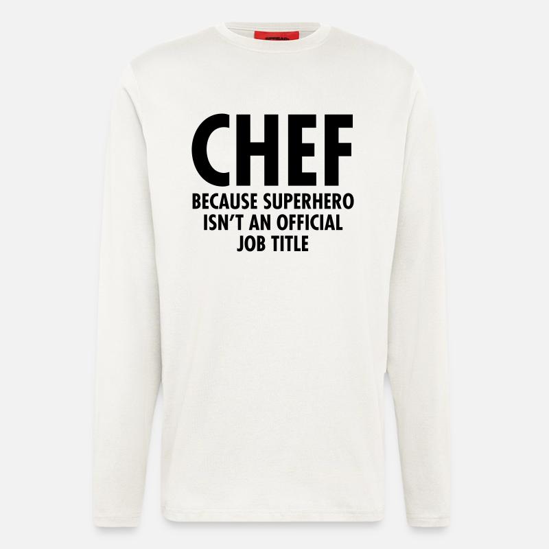 Chef - Superhero - Langarmshirt - made by SPREAD  - OFF WHITE
