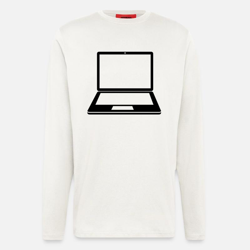 Laptop Sign - Langarmshirt - made by SPREAD - OFF WHITE