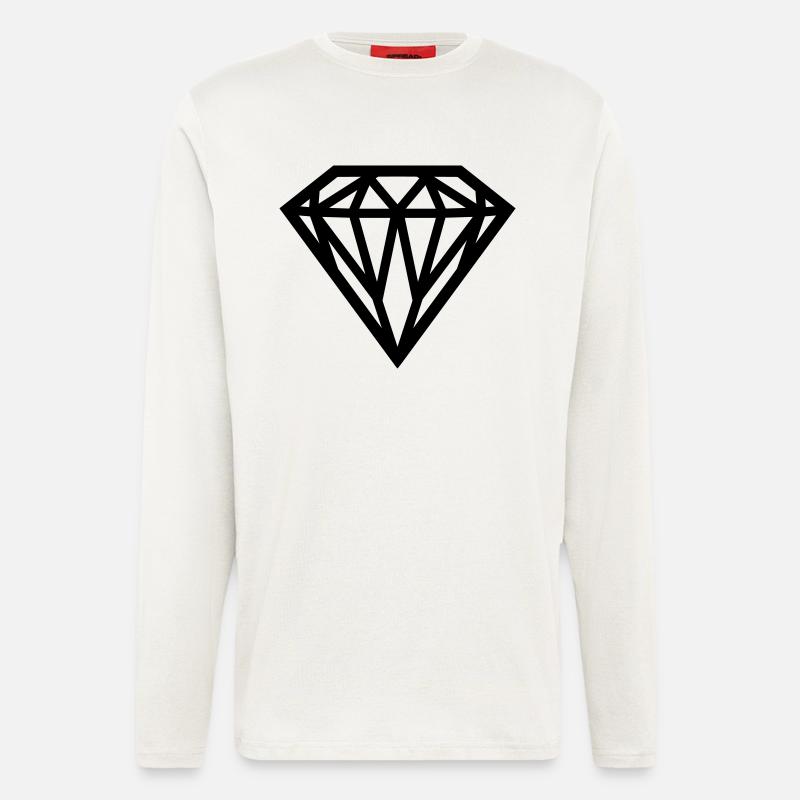 diamond - Diamant - Langarmshirt - made by SPREAD  - OFF WHITE