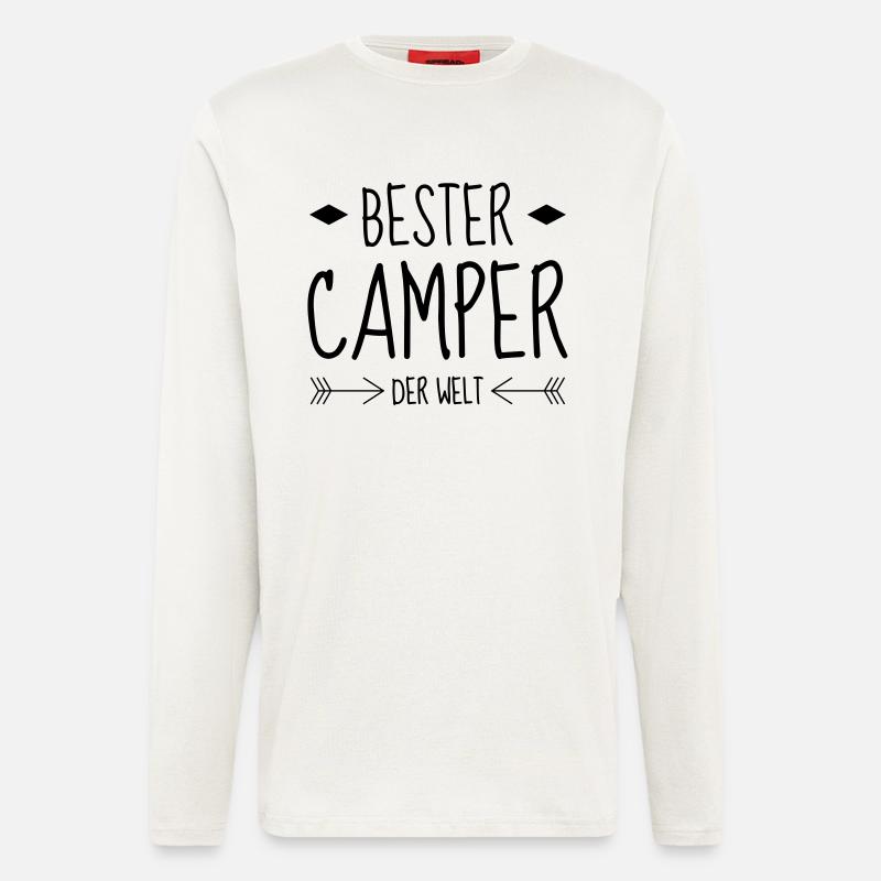 camping / campeur / campeuse / scout - Manches longues bio décontracté fabriqué en UE - OFF WHITE