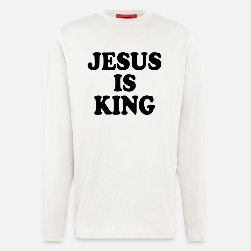 Jesus is king - Langarmshirt - made by SPREAD  - OFF WHITE