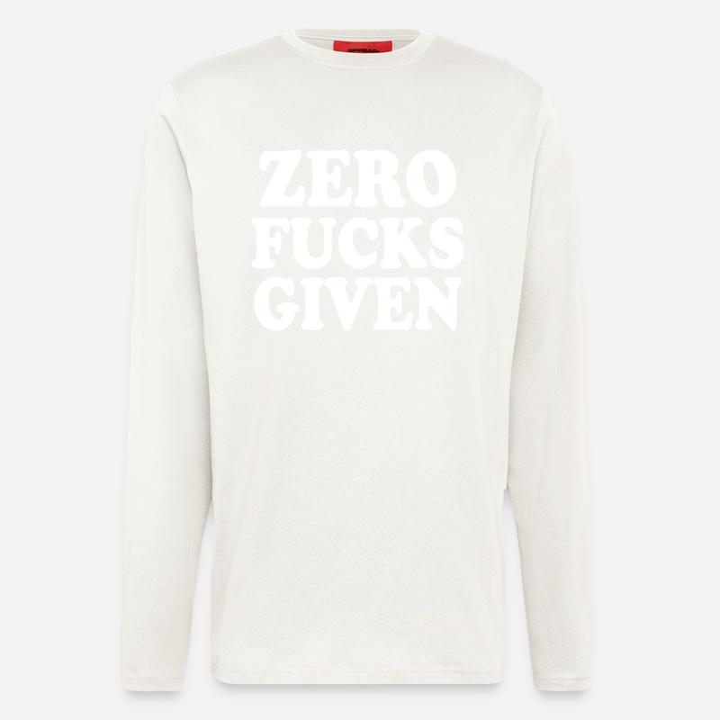 Zero fucks given - Langarmshirt - made by SPREAD  - OFF WHITE