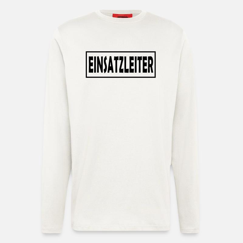 Directeur des opérations 01 - einfarb - Manches longues bio décontracté fabriqué en UE - OFF WHITE