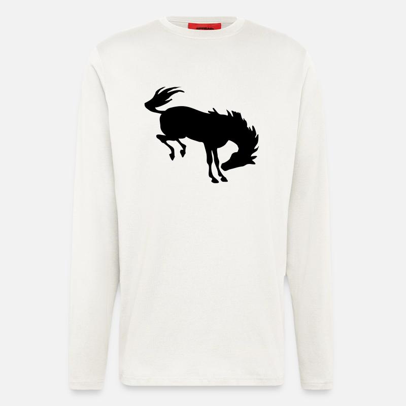Bockendes Pferd - Langarmshirt - made by SPREAD  - OFF WHITE