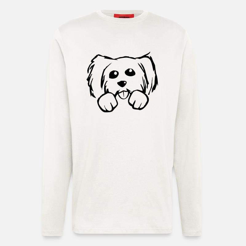 Hund - Langarmshirt - made by SPREAD  - OFF WHITE