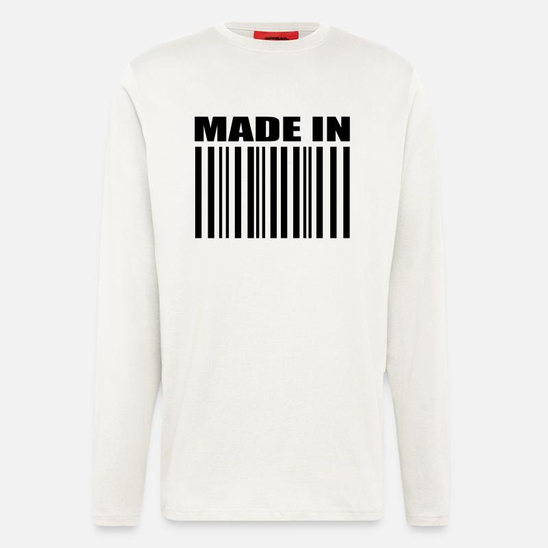 Bar Code - Longsleeve - made by SPREAD  - OFF WHITE