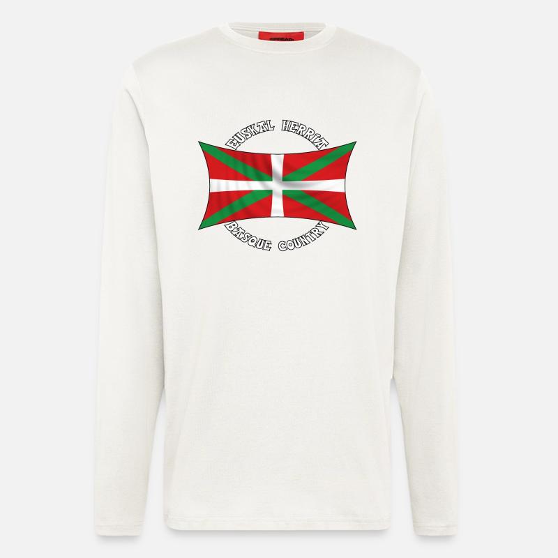 drapeau basque - Longsleeve - made by SPREAD  - OFF WHITE