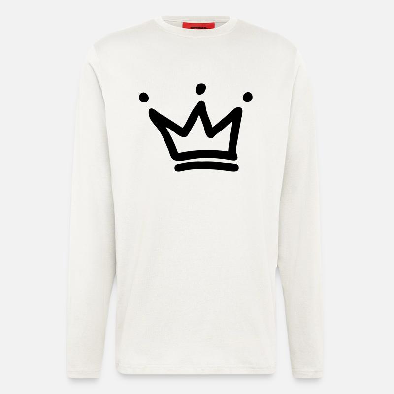 krone kronen crown - Langarmshirt - made by SPREAD  - OFF WHITE