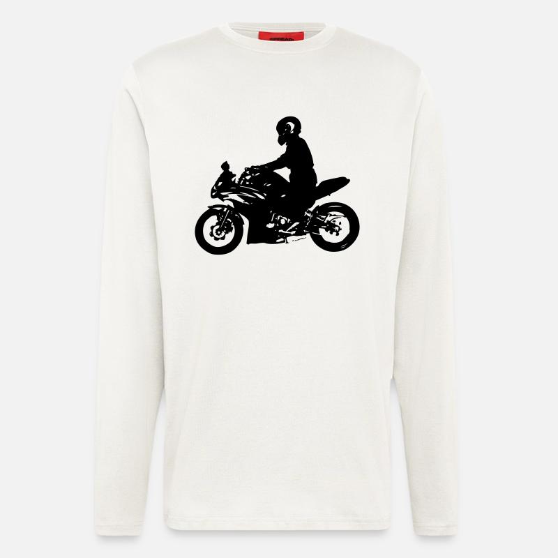 Motorrad Ninja - Langarmshirt - made by SPREAD  - OFF WHITE