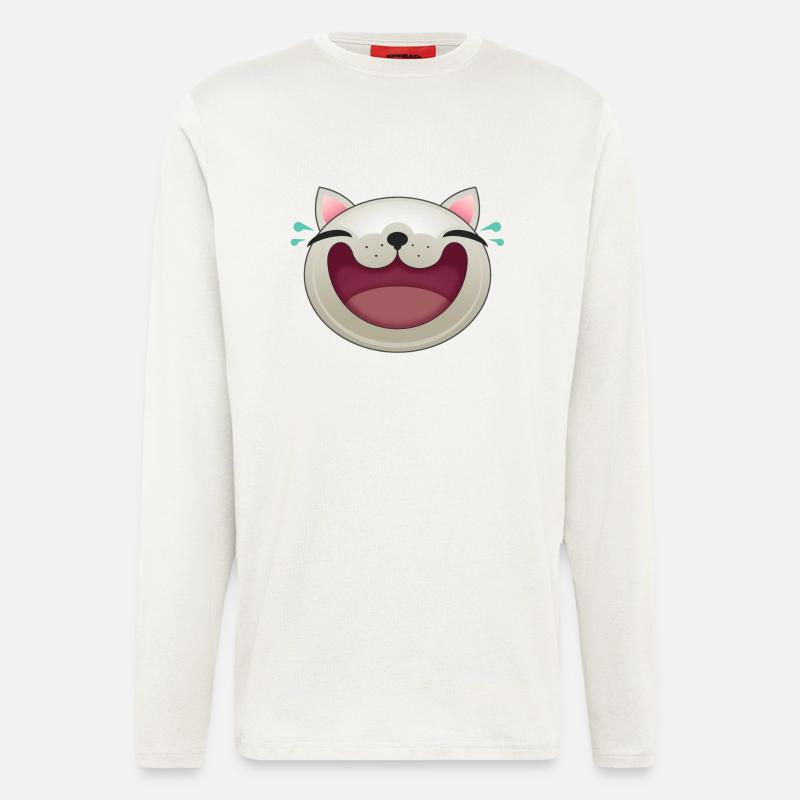 FRÖHLICHE KATZE - Langarmshirt - made by SPREAD  - OFF WHITE