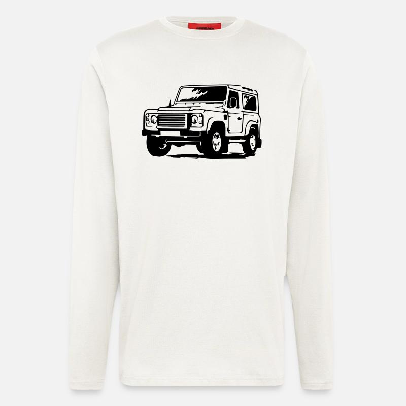 Defender (einfarbig) - Langarmshirt - made by SPREAD  - OFF WHITE