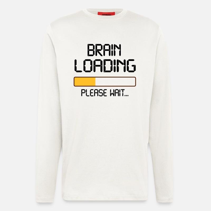 brain loading - Manches longues bio décontracté fabriqué en UE - OFF WHITE
