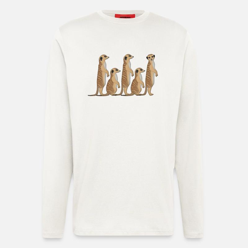 Erdmännchen Reihe - Langarmshirt - made by SPREAD  - OFF WHITE