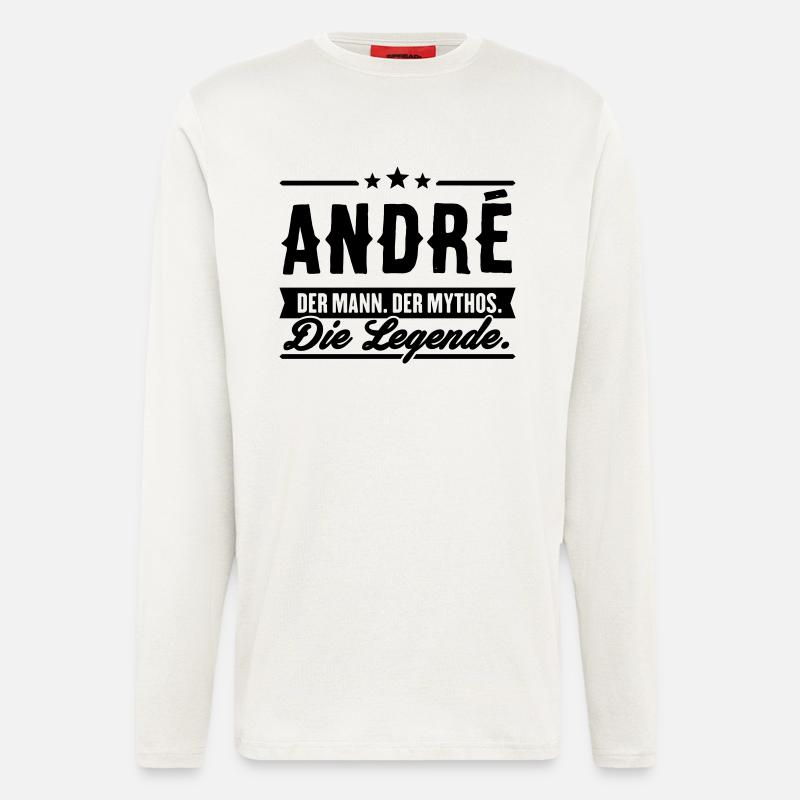 Mann Mythos Legende André - Langarmshirt - made by SPREAD  - OFF WHITE