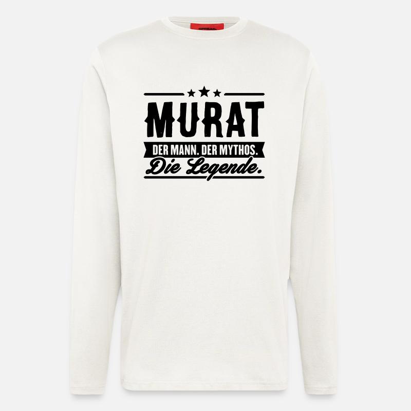 Man Myth Legend Murat - Manches longues bio décontracté fabriqué en UE - OFF WHITE