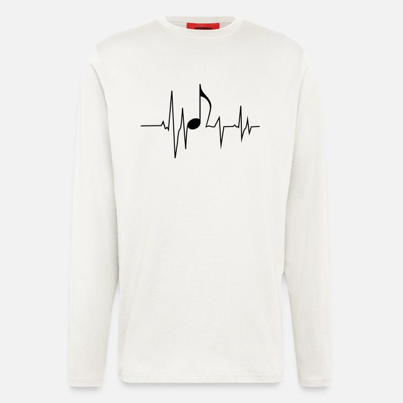 Music note beat - Langarmshirt - made by SPREAD  - OFF WHITE