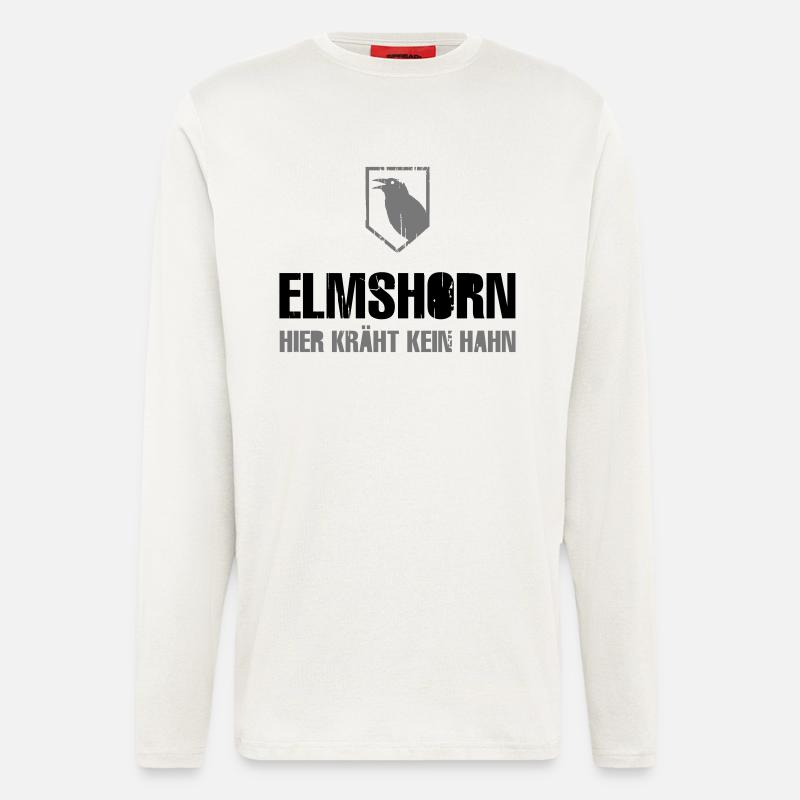 Elmshorn Krähe grau-weiß - Langarmshirt - made by SPREAD  - OFF WHITE