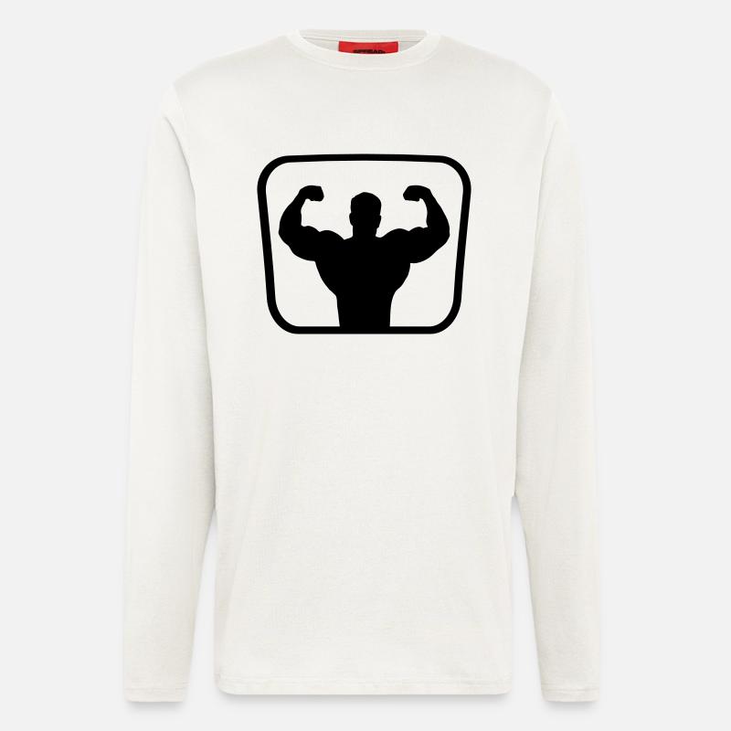 bodybuilding_20 - Longsleeve - made by SPREAD  - OFF WHITE
