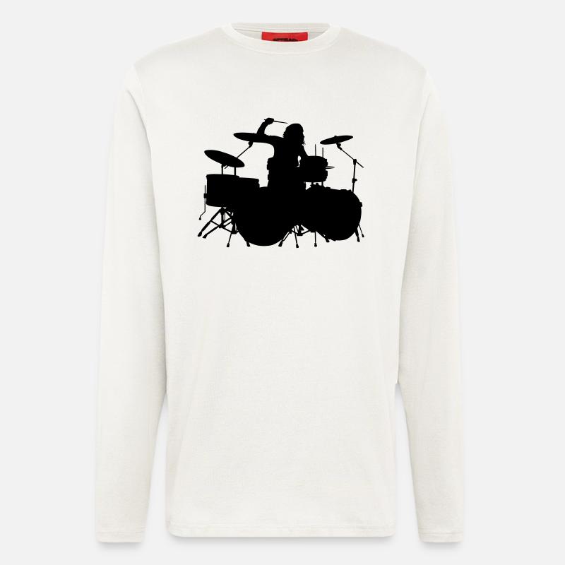l'évolution de la batteuse - Manches longues bio décontracté fabriqué en UE - OFF WHITE