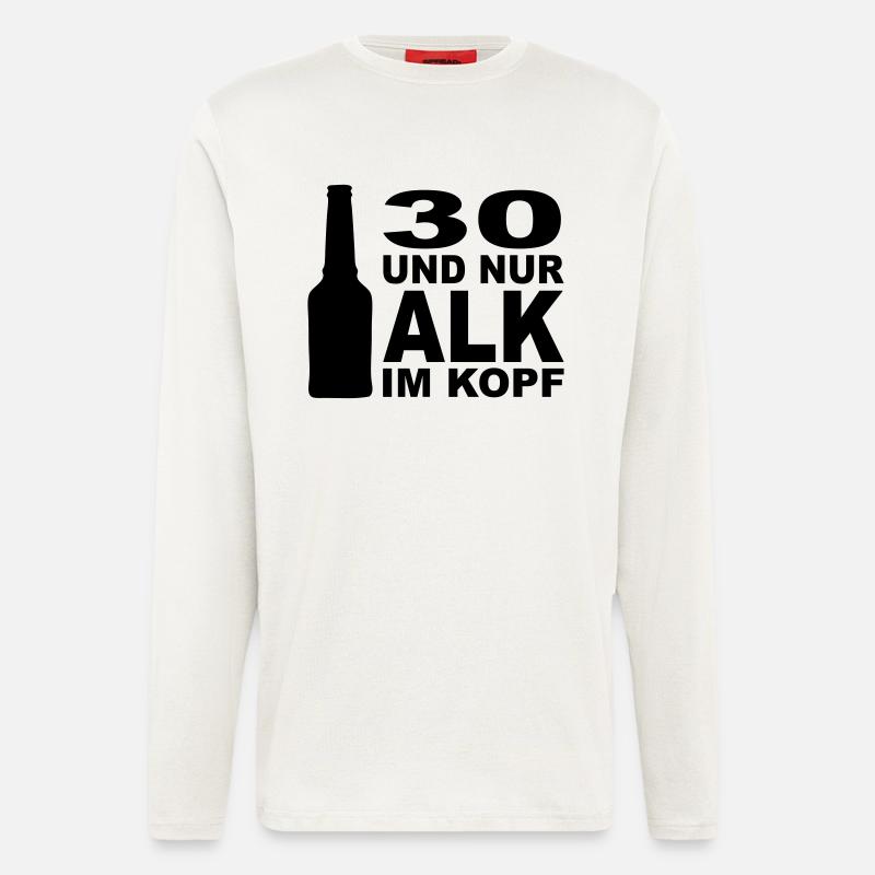 30_alk_im_kopf - Manches longues bio décontracté fabriqué en UE - OFF WHITE