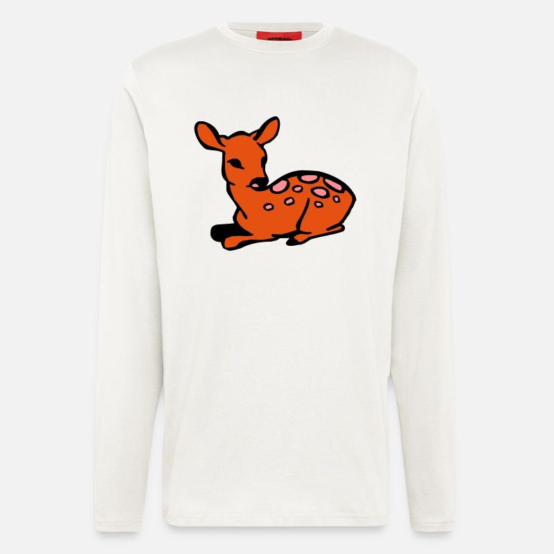Hirsche reh - Langarmshirt - made by SPREAD  - OFF WHITE