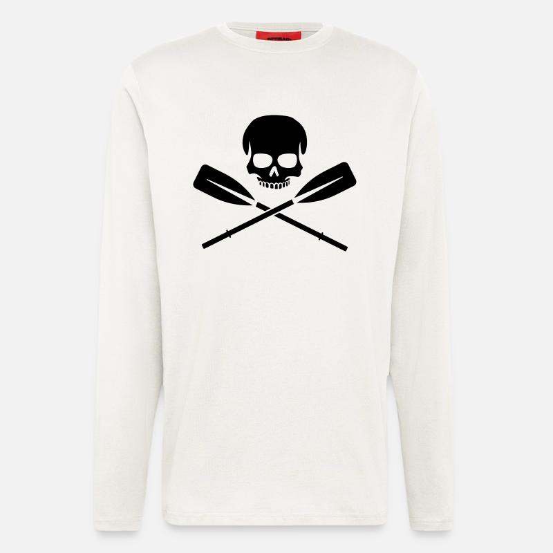 Rafting Skull - Longsleeve - made by SPREAD  - OFF WHITE
