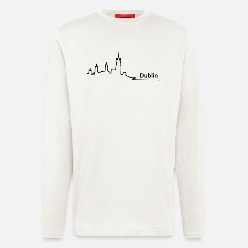 dublin skyline - Langarmshirt - made by SPREAD  - OFF WHITE