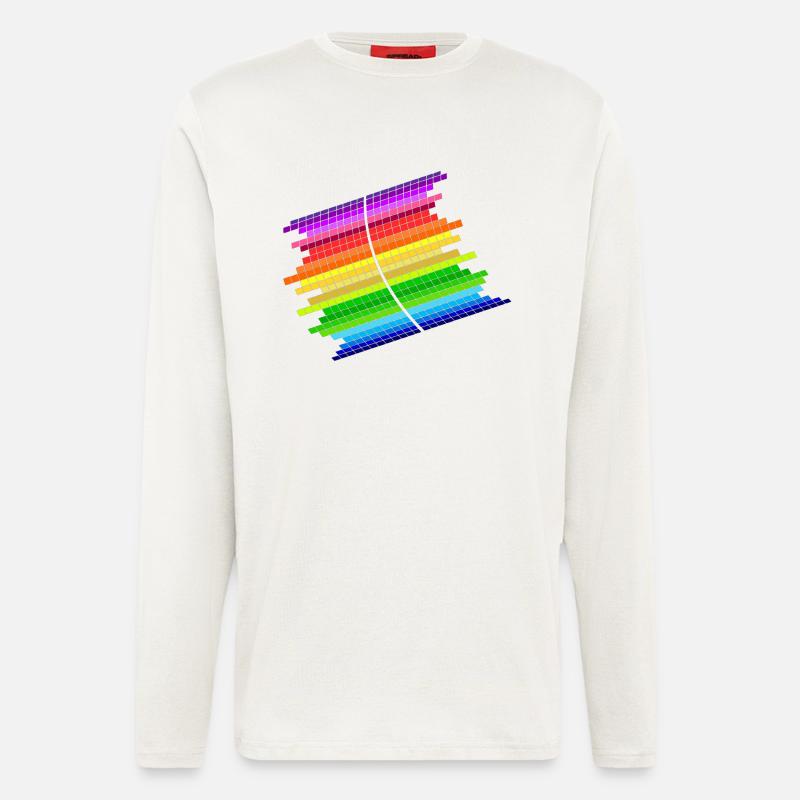 RainBow Equalizer - Langarmshirt - made by SPREAD  - OFF WHITE