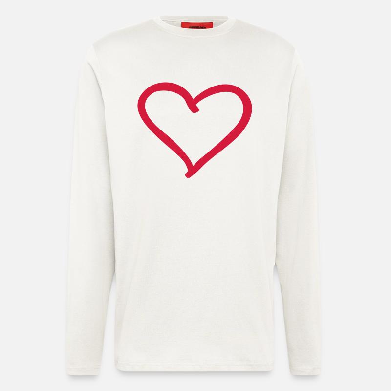 Herz - Langarmshirt - made by SPREAD  - OFF WHITE