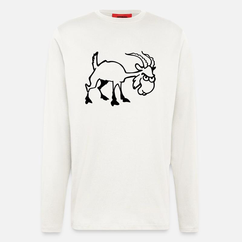 Ziegenbock - Langarmshirt - made by SPREAD - OFF WHITE