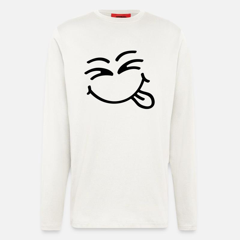 smiley_laughing_o1 - Longsleeve - made by SPREAD  - OFF WHITE