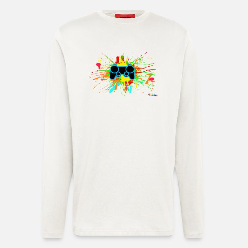 Graffiti-Controller Splatter - Langarmshirt - made by SPREAD  - OFF WHITE