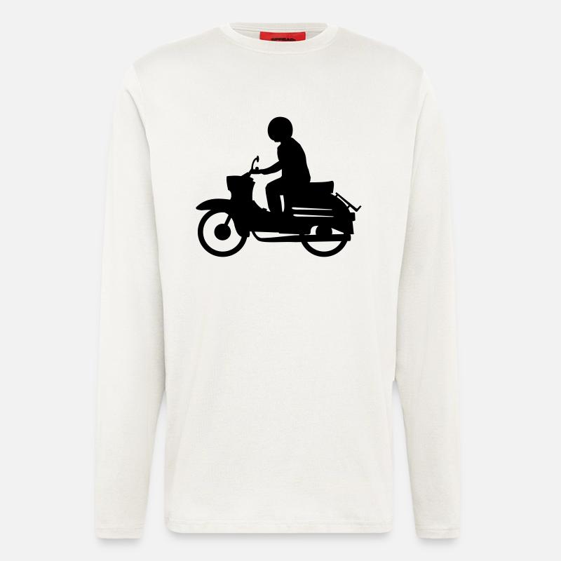Fahrzeug - Simson Schwalbe - Langarmshirt - made by SPREAD  - OFF WHITE
