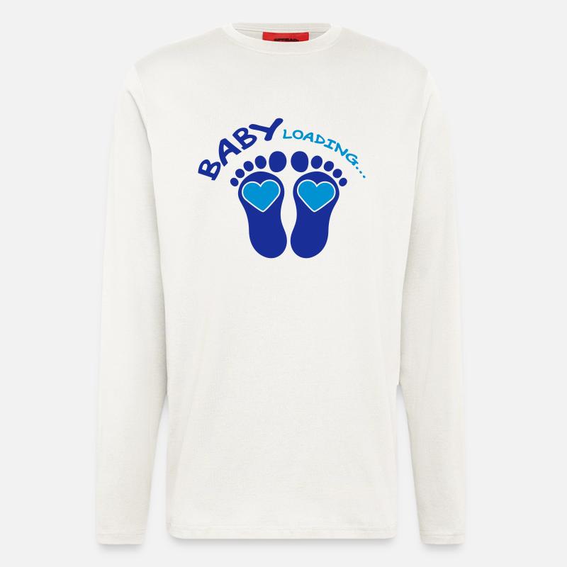 Baby Loading Blue - Langarmshirt - made by SPREAD  - OFF WHITE